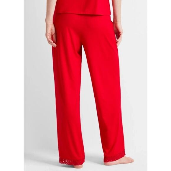 State of Day Women's Lace-Trim Camisole Pajama Pants Red Size M 0169 (Just Pants - Picture 2 of 2